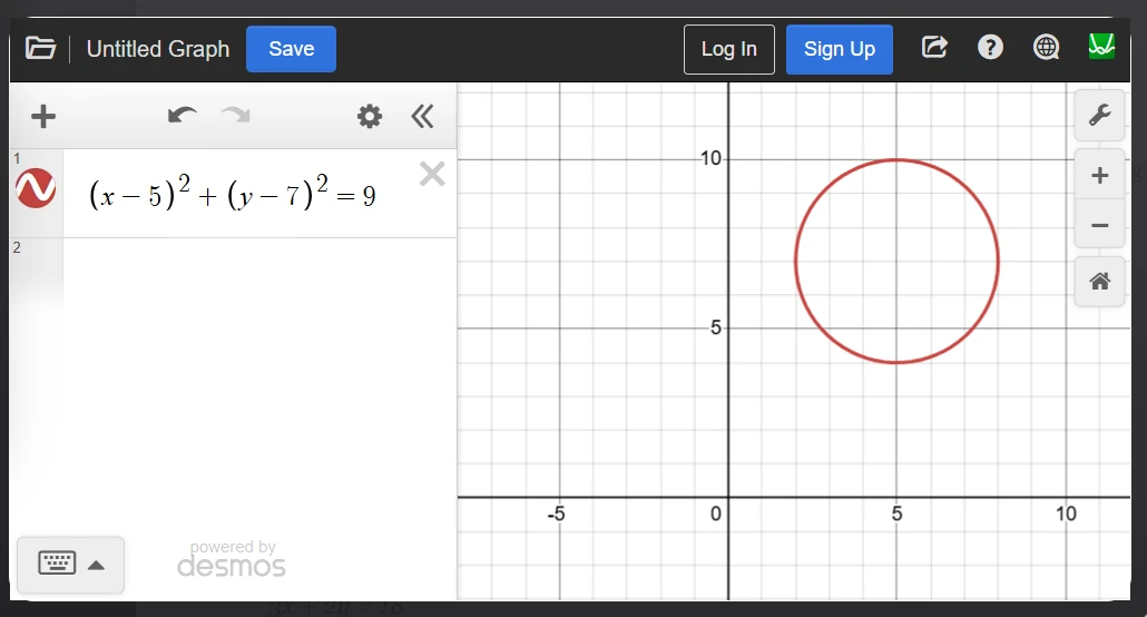 The graphing panel.